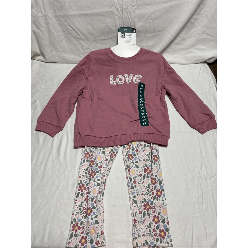 Member's Mark Girls 2-Piece Playwear Set, Pull-On, Long Sleeve